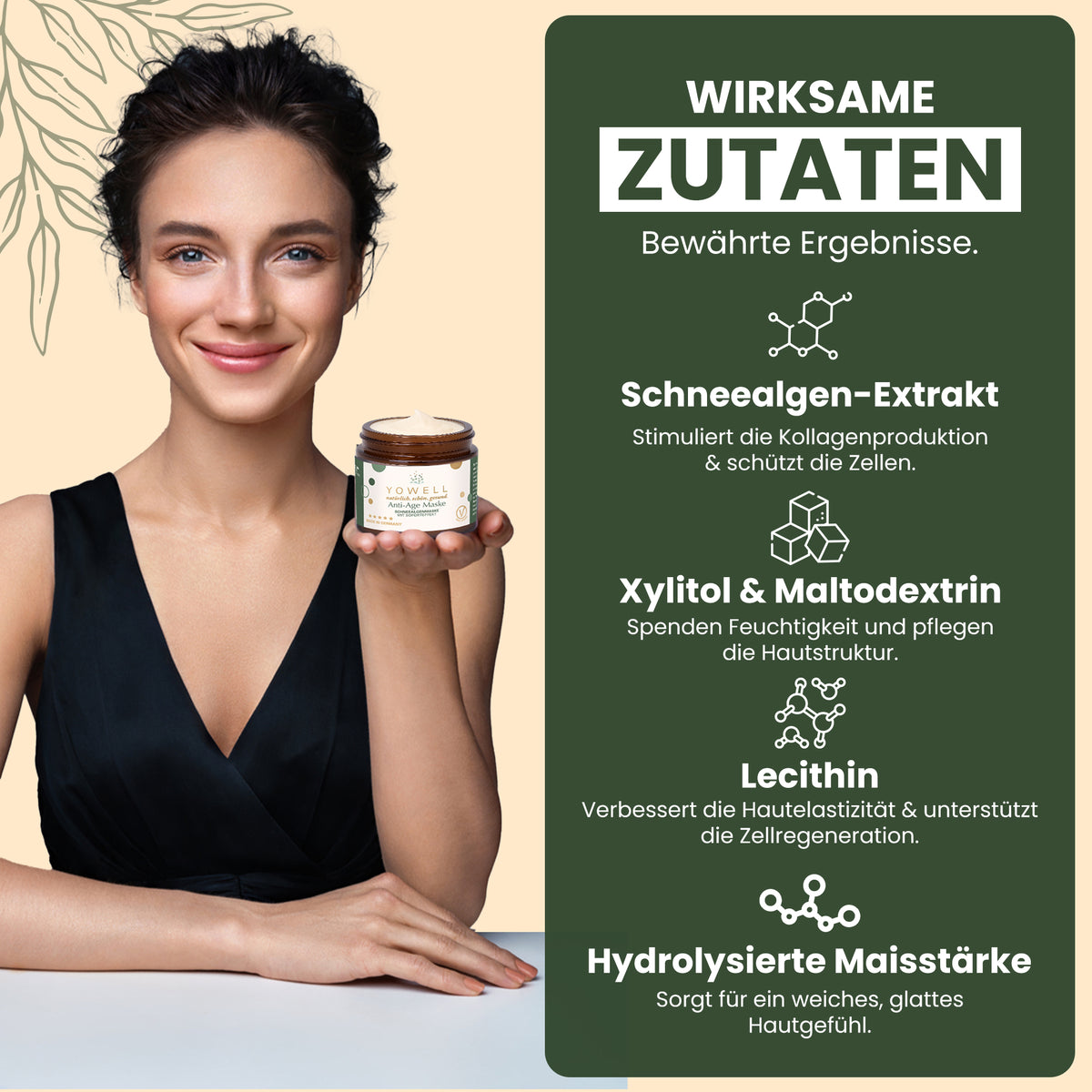 Anti-Age Maske Schneealgenmaske mit Soforteffekt