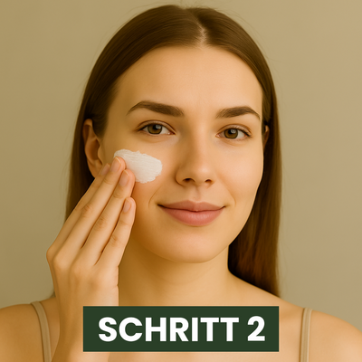 Etwas Creme auftragen.