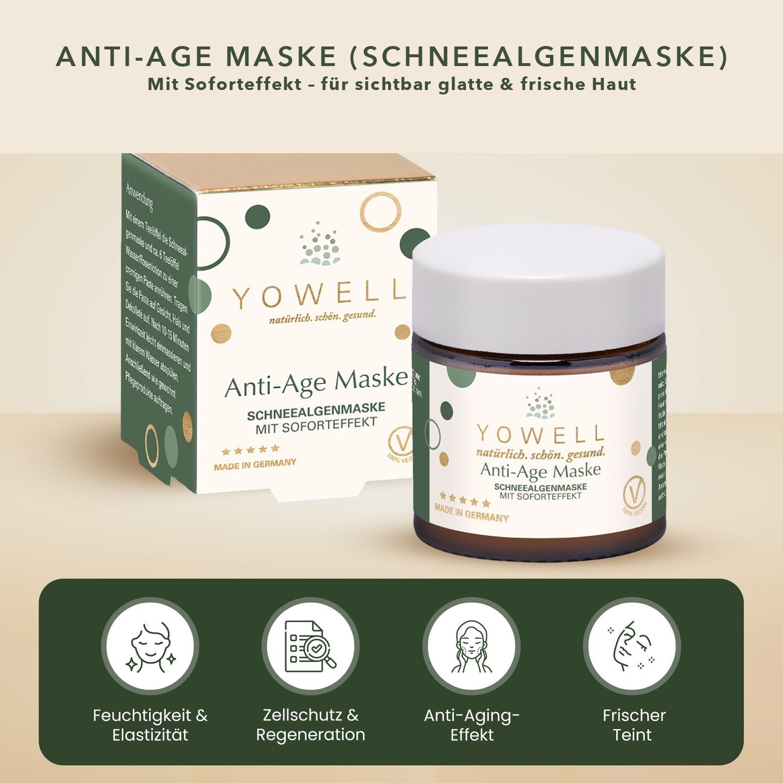 Anti-Age Maske Schneealgenmaske mit Soforteffekt
