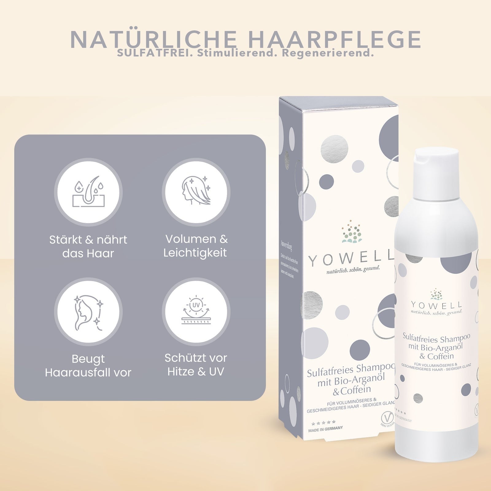 Sulfatfreies Shampoo mit Bio-Arganöl & Coffein