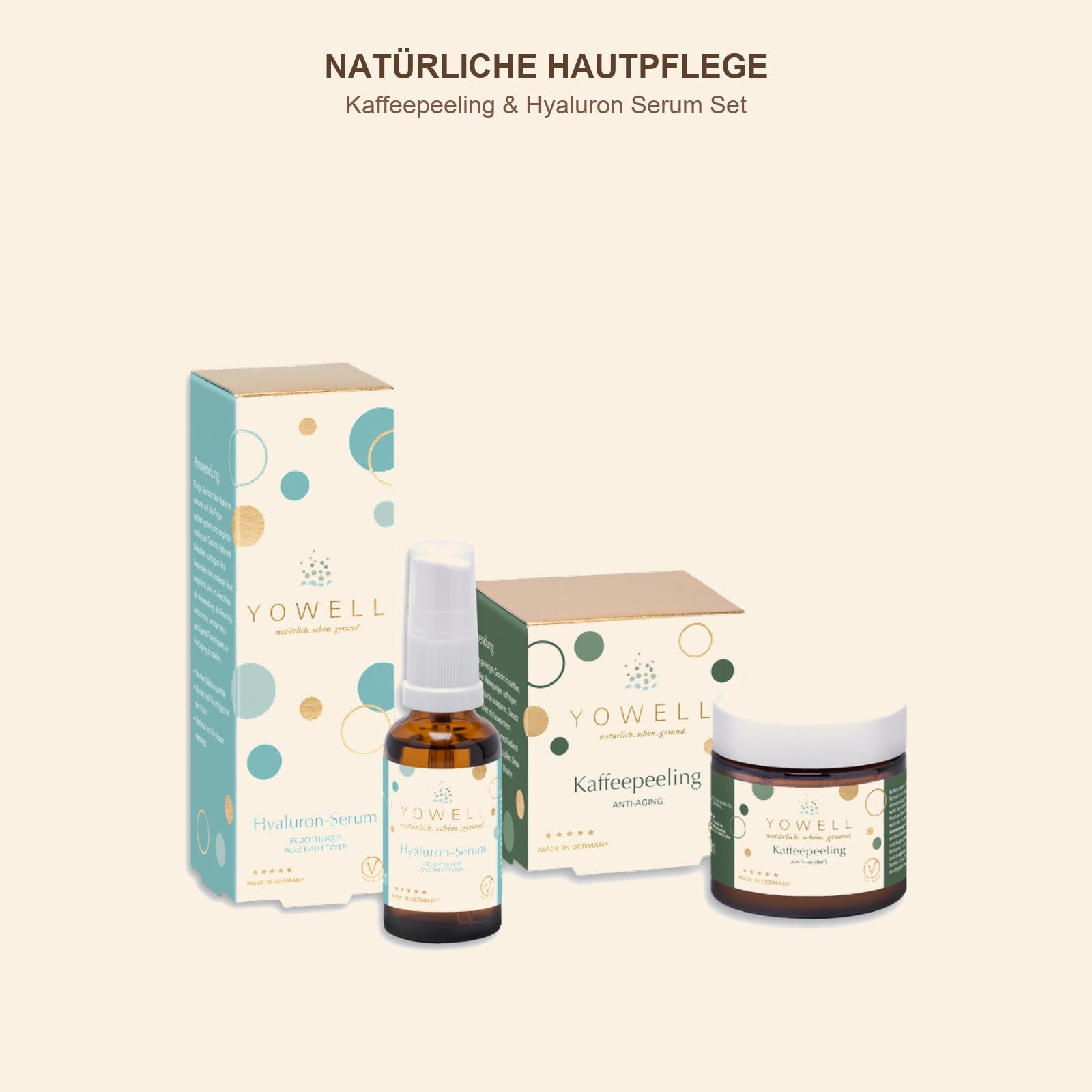 Kaffeepeeling & Hyaluron Serum Set